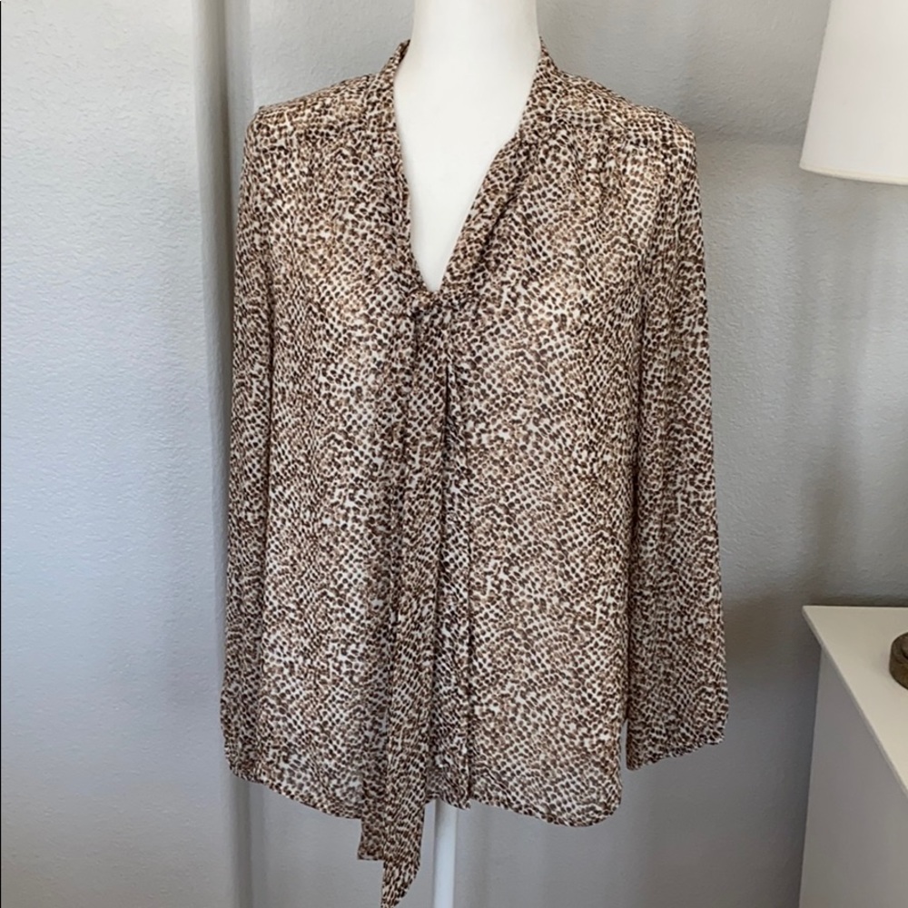Tie Neck Blouse Medium